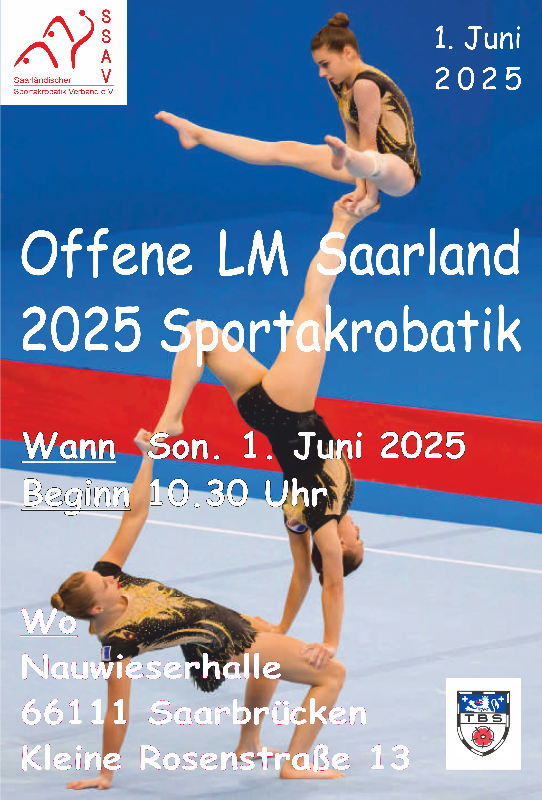 SSAV Offene Landesmeisterschaft 2025 Sportakrobatik TBS Saarbrücken 1. Jun. 2025